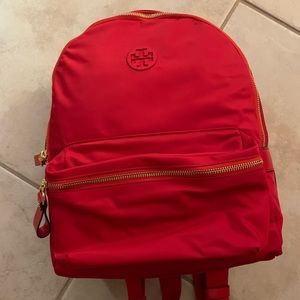 Tory Burch Tilda red nylon backpack like new